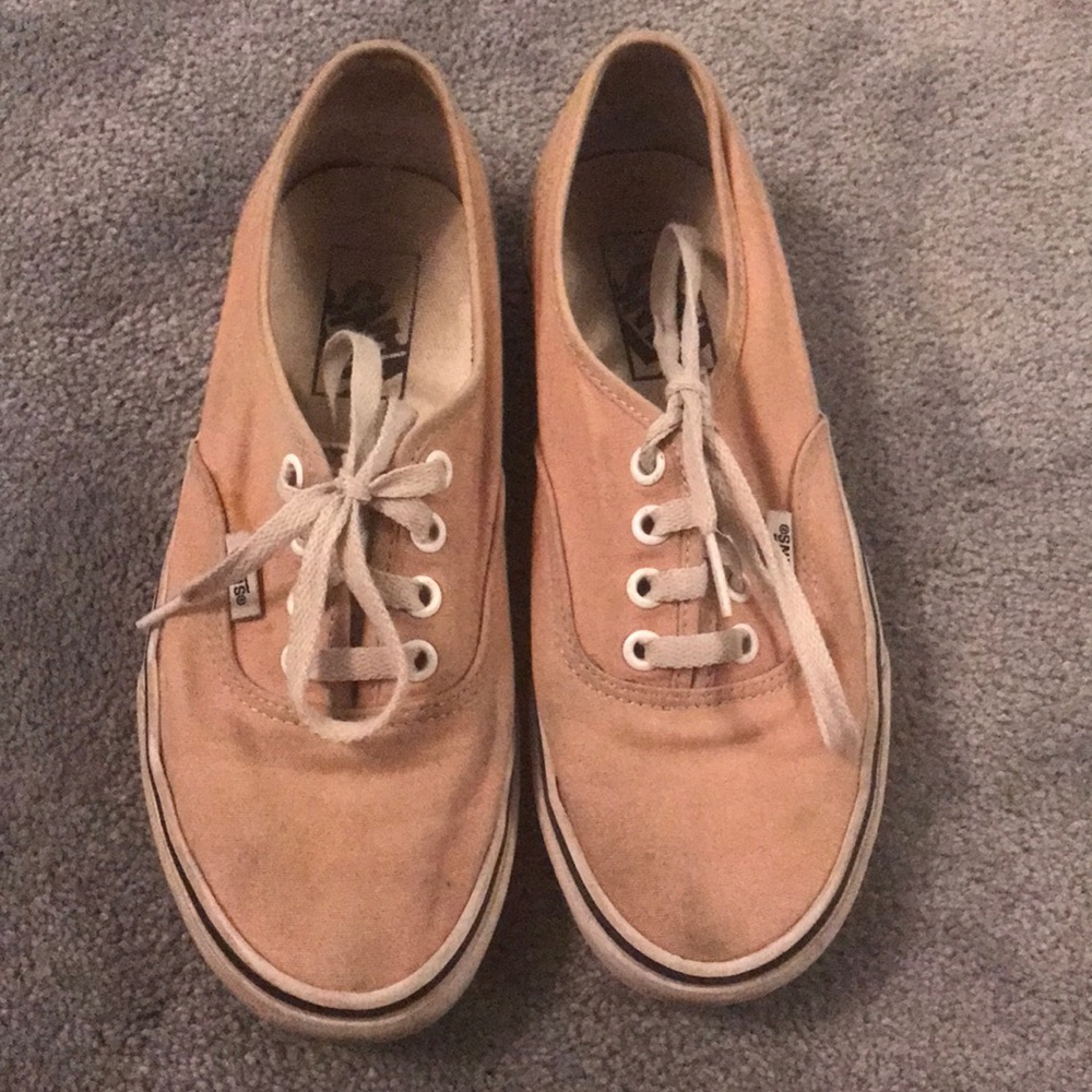 light pink vans, size 6.5 women 5 men